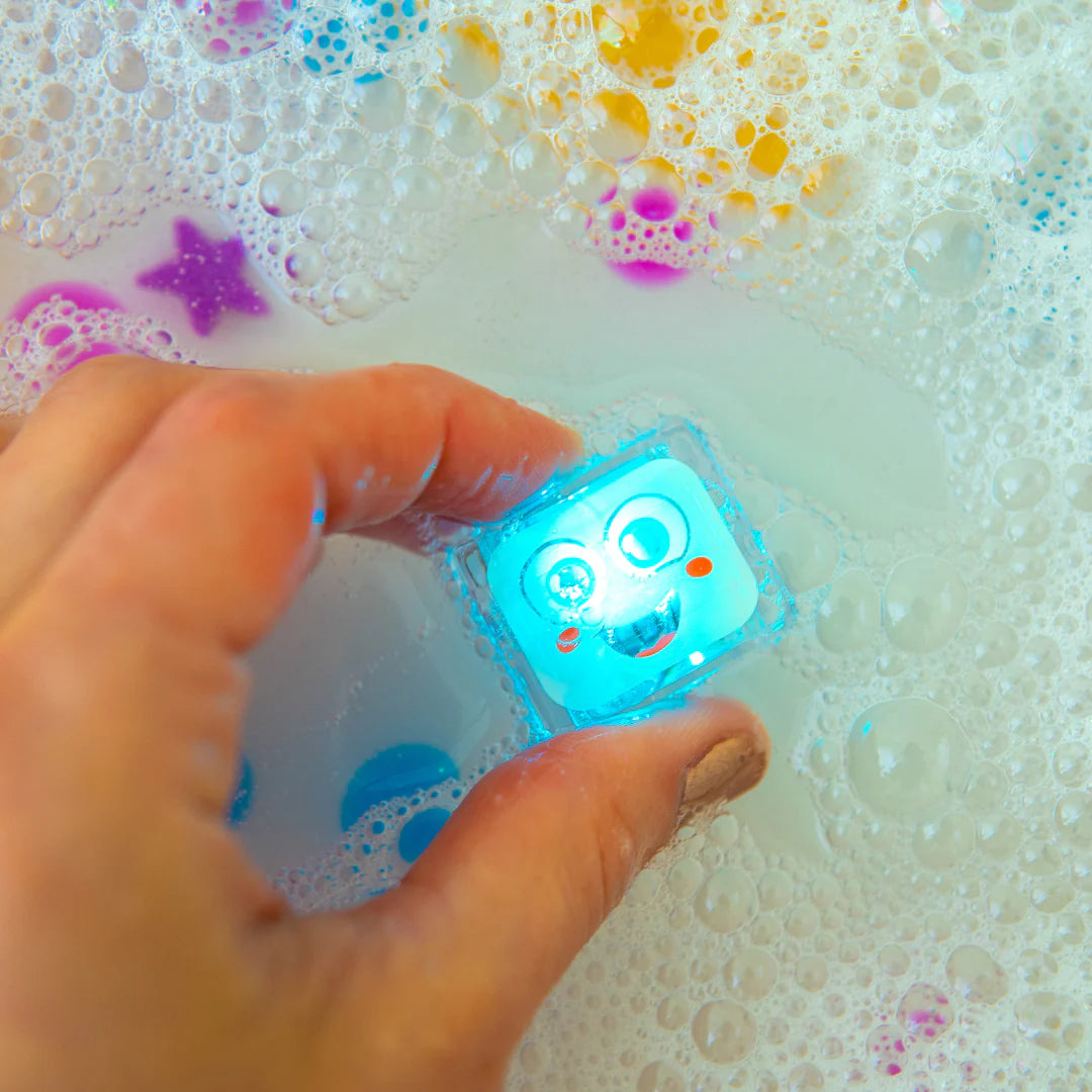 Jellystone Designs bath light up cubes for sensory exploration and play
