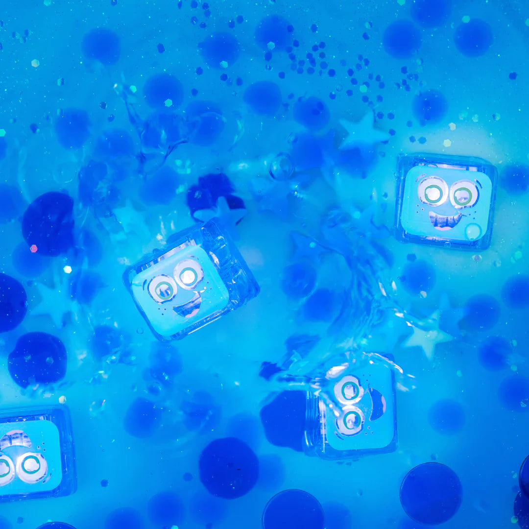 Glo Pal Cube Blair blue water activated light up cubes by Jellystone Designs
