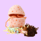 Dun Highland Cow Felt Surprise Egg - Tara Treasures