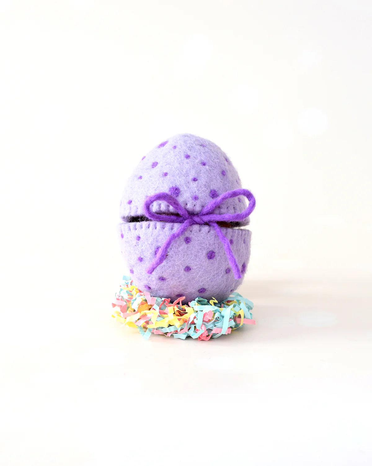 Red Highland Cow Felt Surprise Egg - Tara Treasures