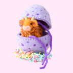 Red Highland Cow Felt Surprise Egg - Tara Treasures