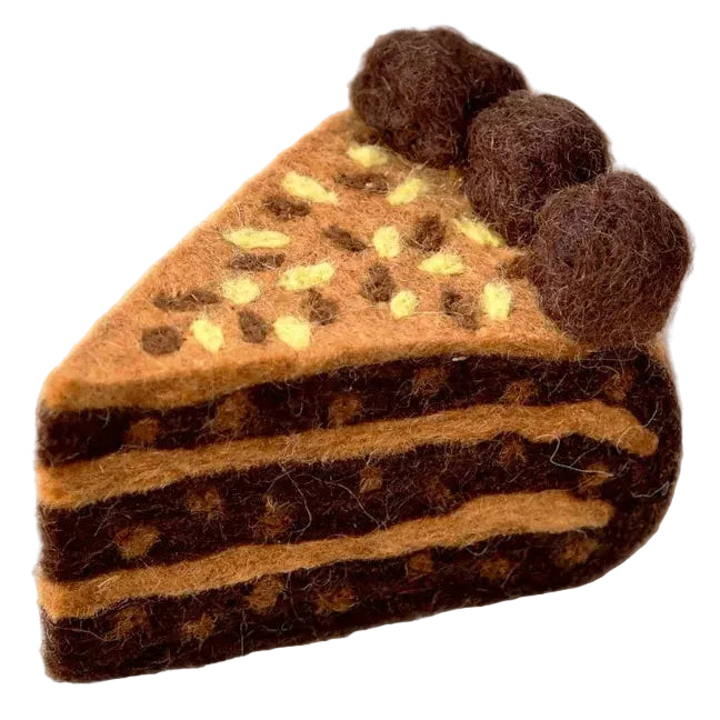 German Chocolate Cake Slice Felt Food - Tara Treasures