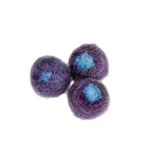 Blueberries (Set of 3) Felt Food - Tara Treasures