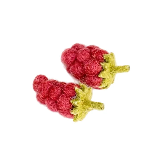 Raspberries (Set of 2) Felt Food - Tara Treasures