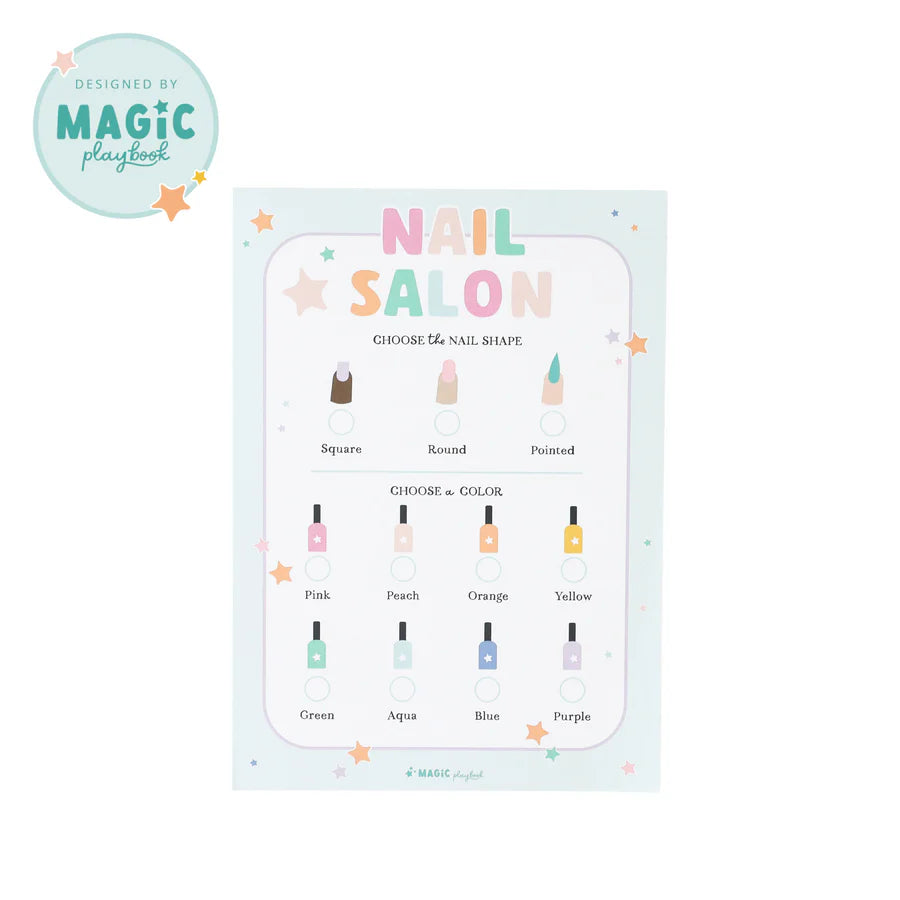 Nail Salon Pretend Play Notepad - Magic Playbook