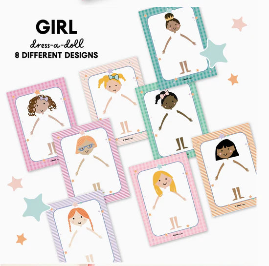 Dress-a-Doll Girl Fashion & Pretend Play Notepad - Magic Playbook