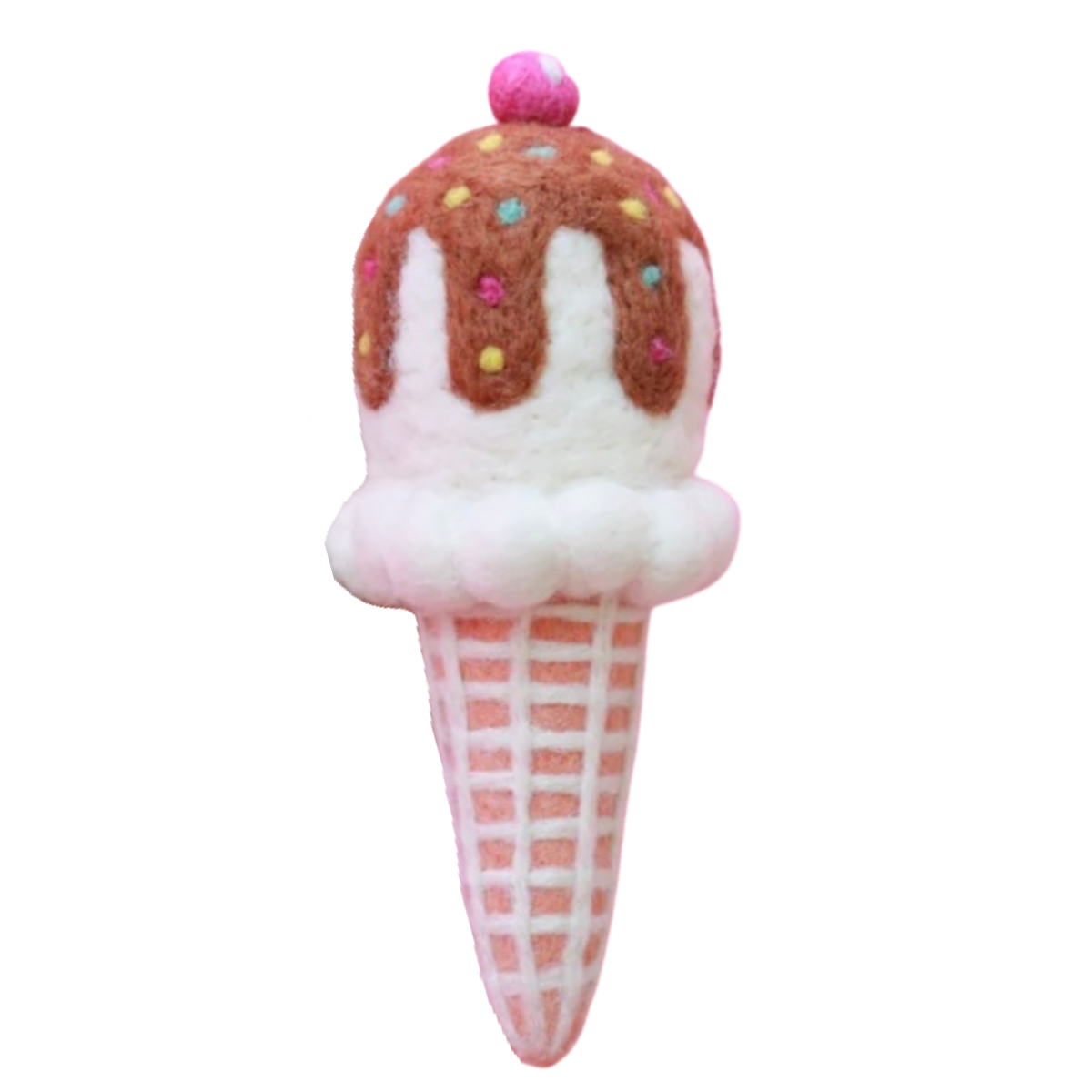 Chocolate Bomb Ice-Cream Cone Felt Food - Juni Moon
