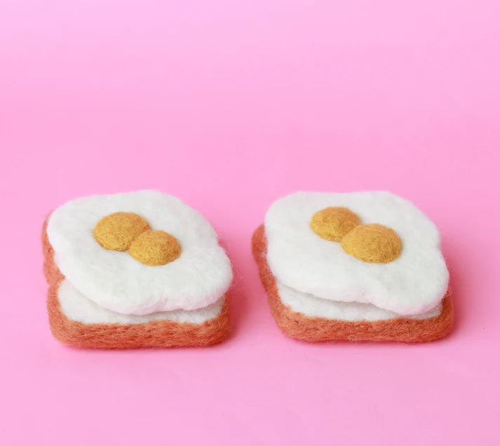Felt Double Yolk Egg + Toast Set - Juni Moon