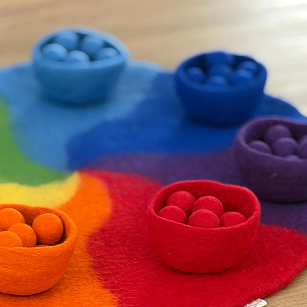 Rainbow Felt Bowls & Balls Set - Playtisserie