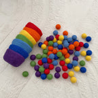 Rainbow Felt Bowls & Balls Set - Playtisserie