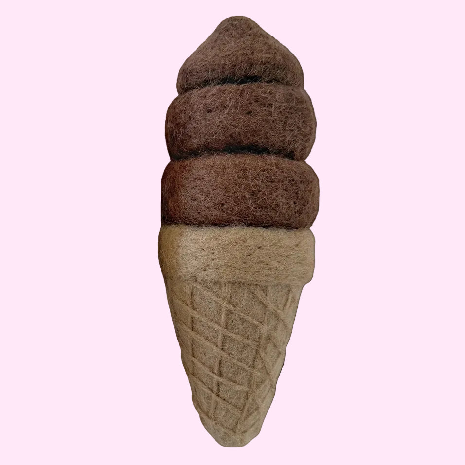 Chocolate Felt Ice-Cream Cone - Playtisserie