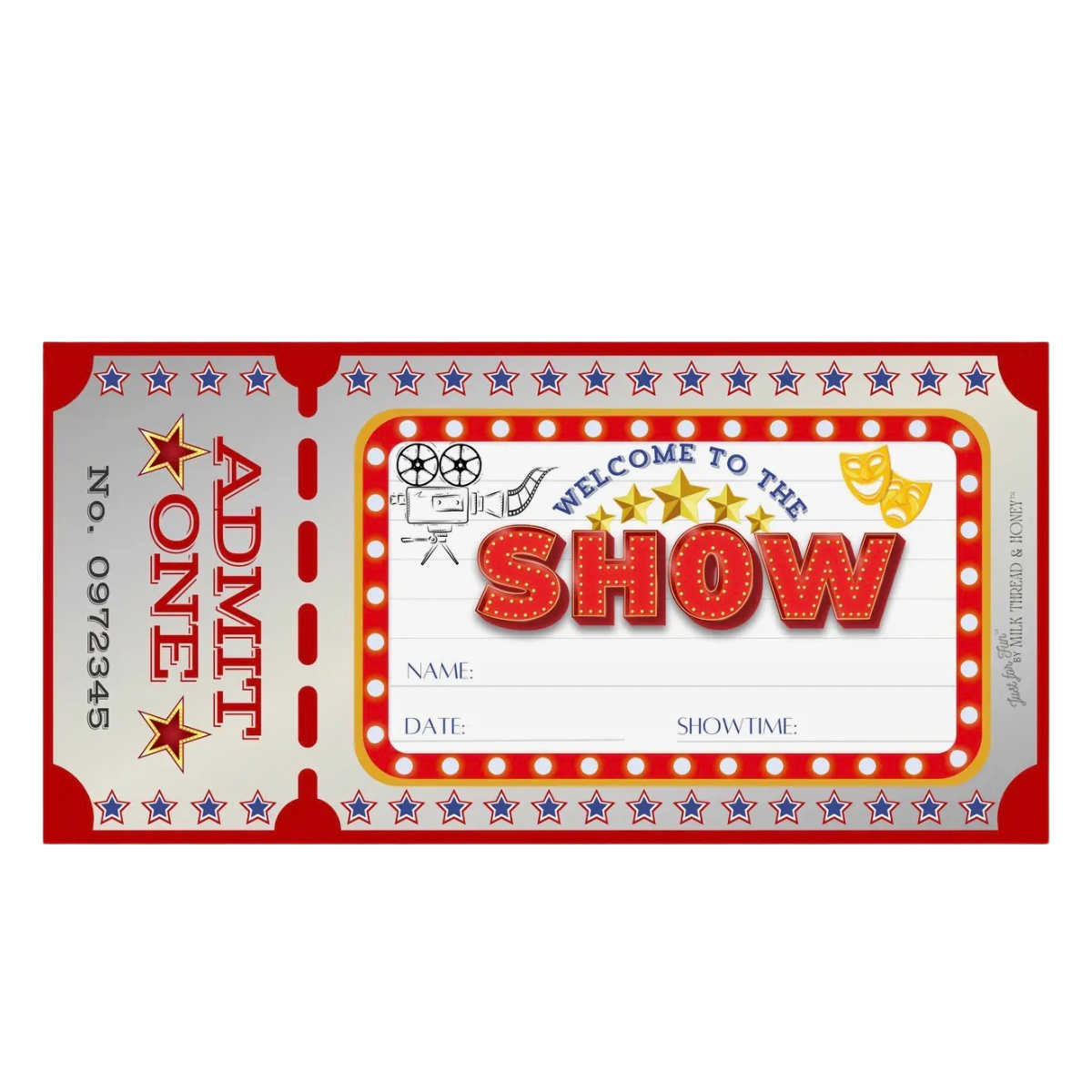Show Tickets Pretend Play Notepad - Milk, Thread & Honey