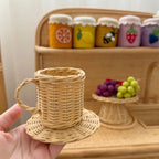 Rattan Teacup & Saucer Set - Playtisserie