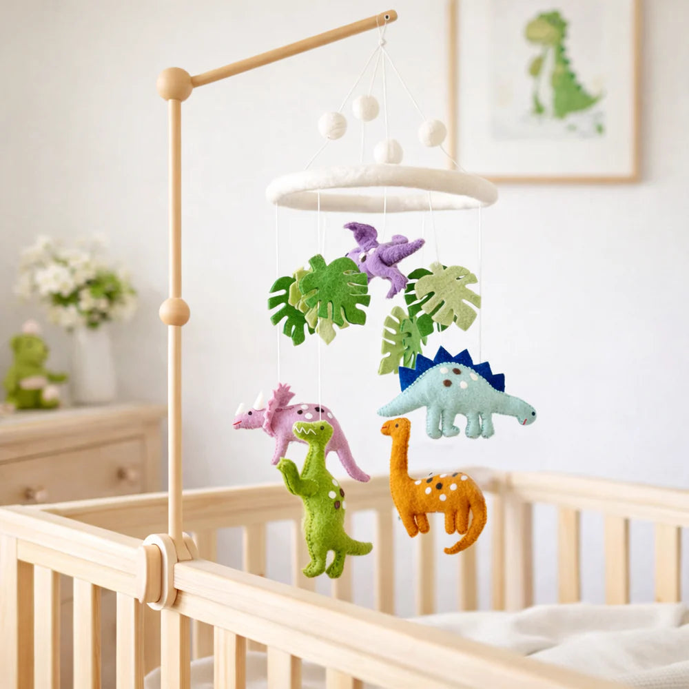 Jurassic Dinosaur Felt Baby Cot Mobile - Ganapati
