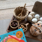 Rattan Mixing Bowl & Whisk Set - Playtisserie