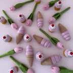 Strawberry Felt Ice-Cream Cone - Playtisserie
