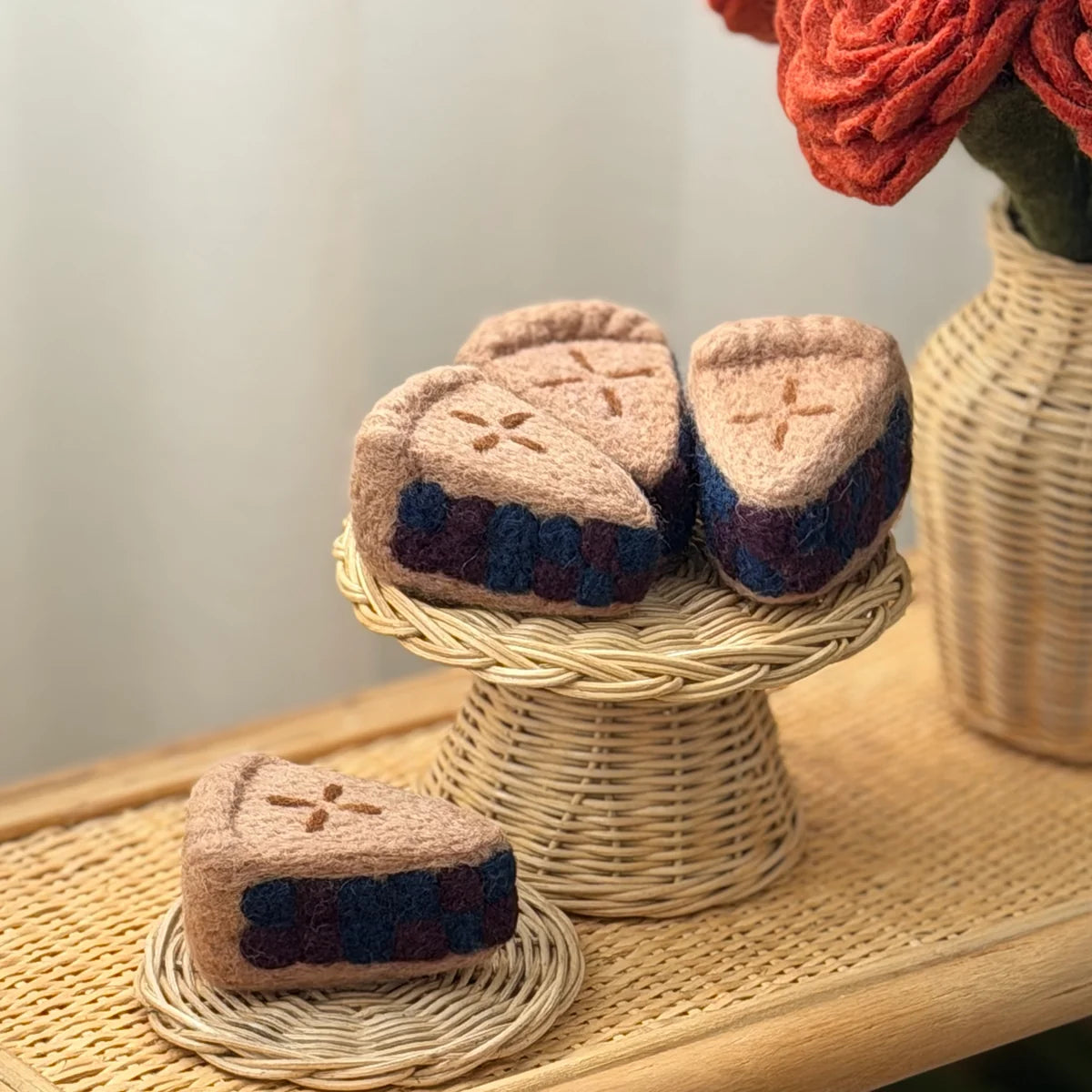 Blueberry Felt Pie Slice - Playtisserie