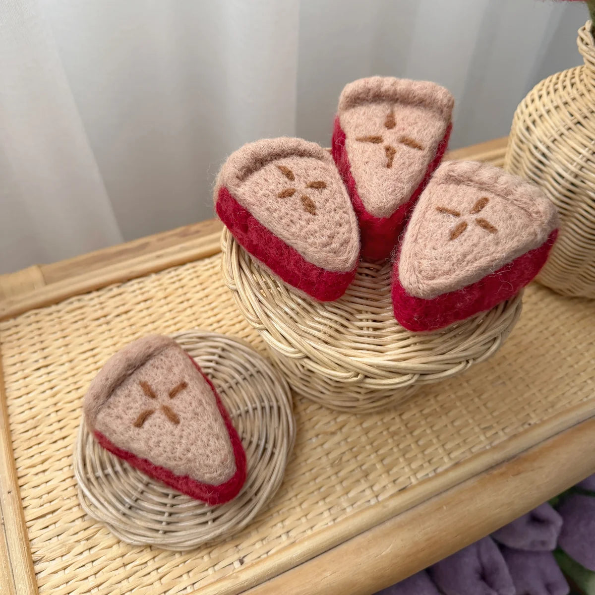 Cherry Felt Pie Slice - Playtisserie