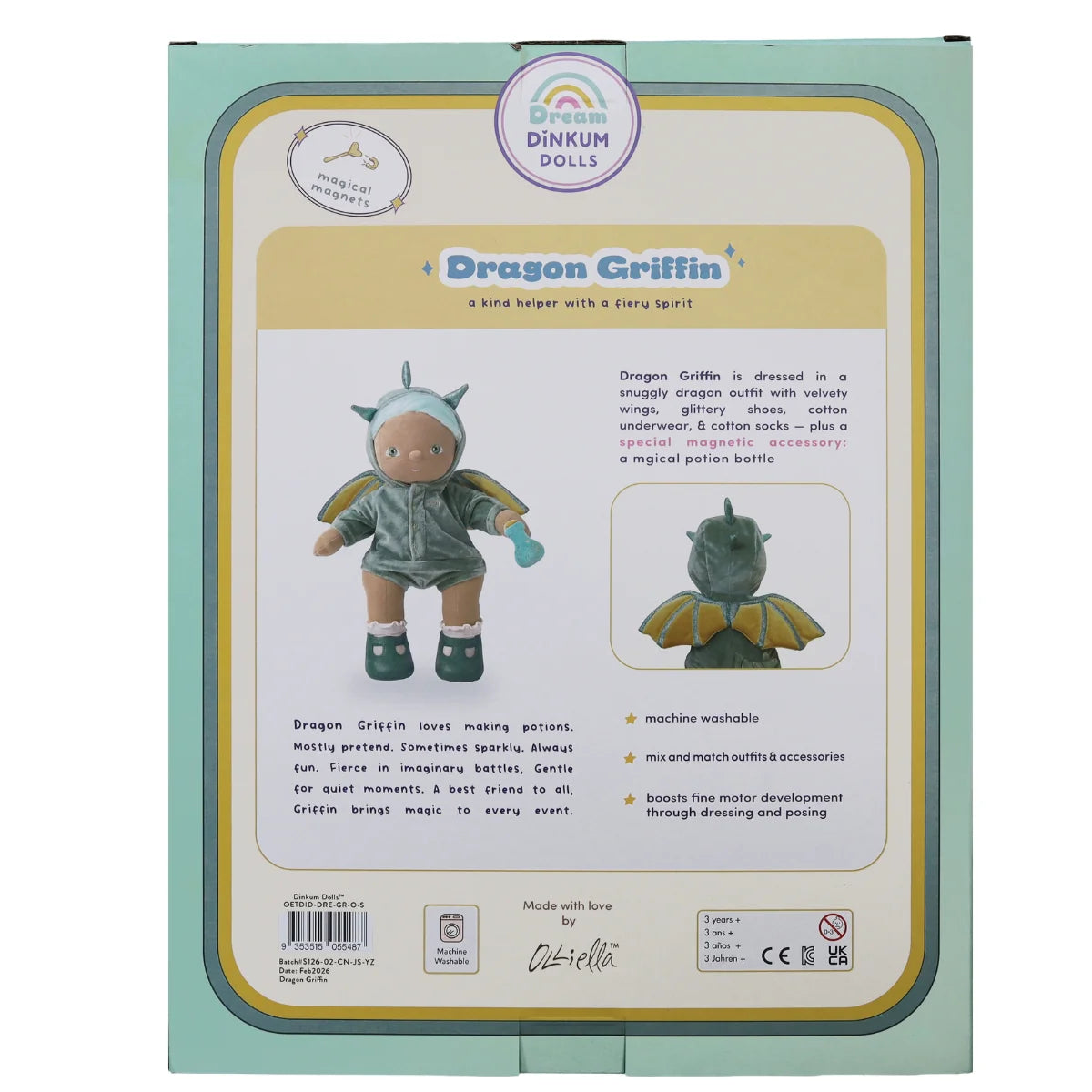 Dream Dragon Griffin Dinkum Doll - Olli Ella