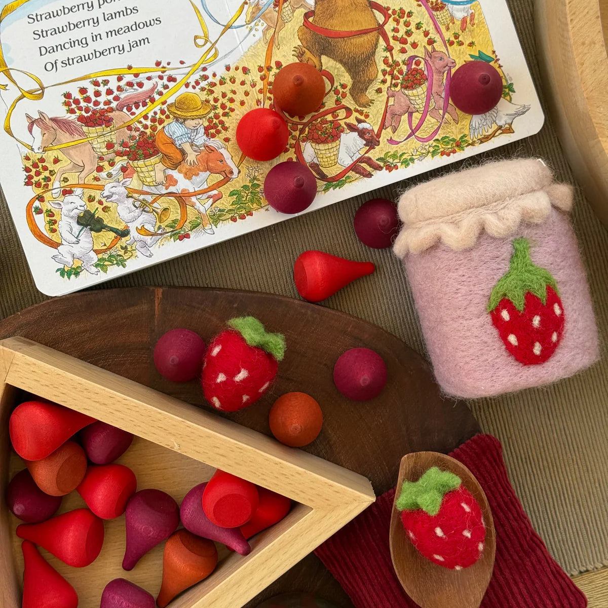 Strawberry Jam Felt Jar - Playtisserie