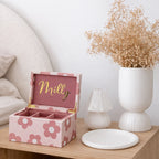 blushing blooms jewellery box with blush floral design