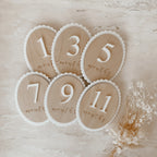 Scallop Baby Milestone Plaque Set - Blossom & Pear