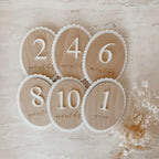 Scallop Baby Milestone Plaque Set - Blossom & Pear