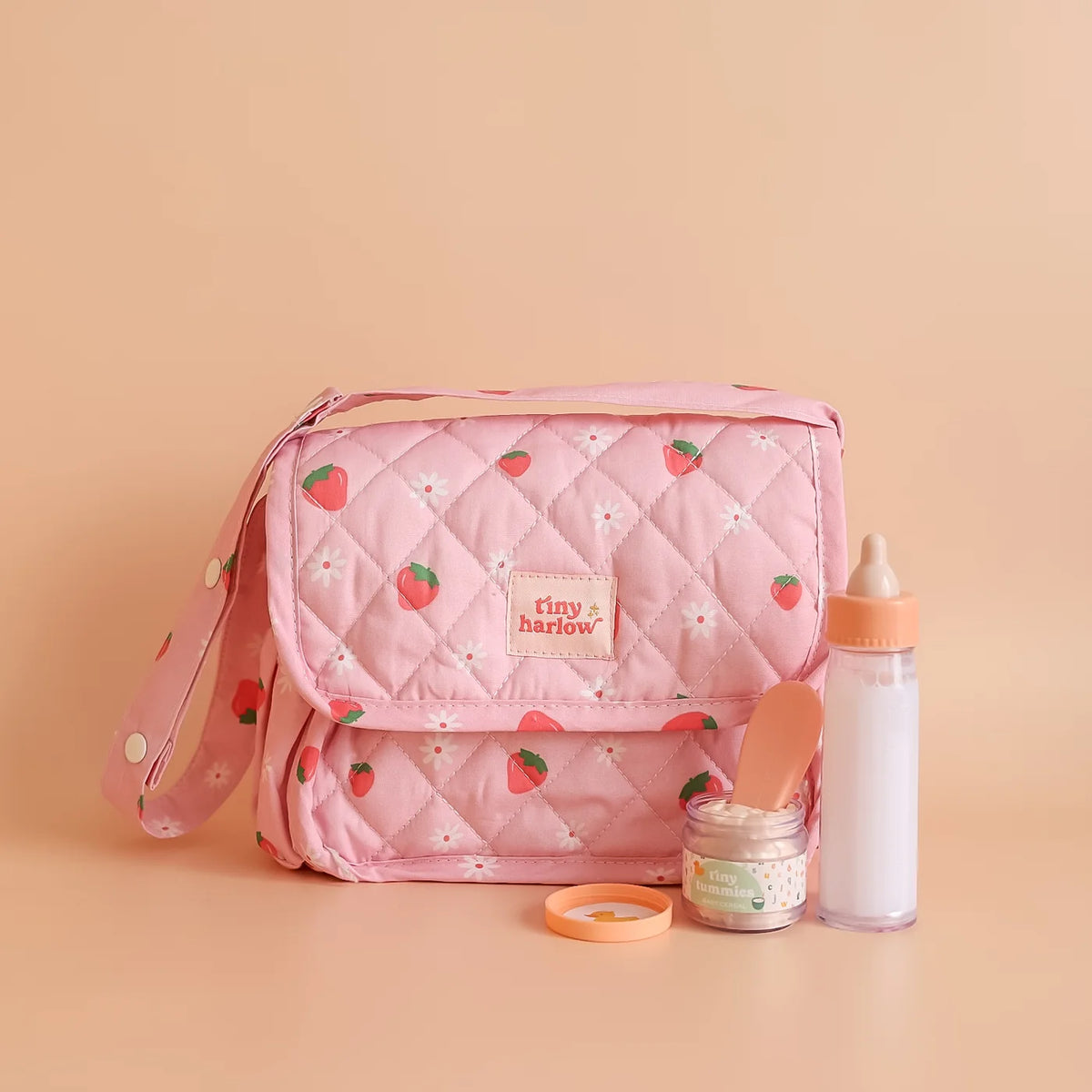 Strawberry Picnic Tiny Nurturer Doll Nappy Bag Set - Tiny Harlow