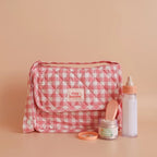 Pink Gingham Tiny Nurturer Doll Nappy Bag Set - Tiny Harlow