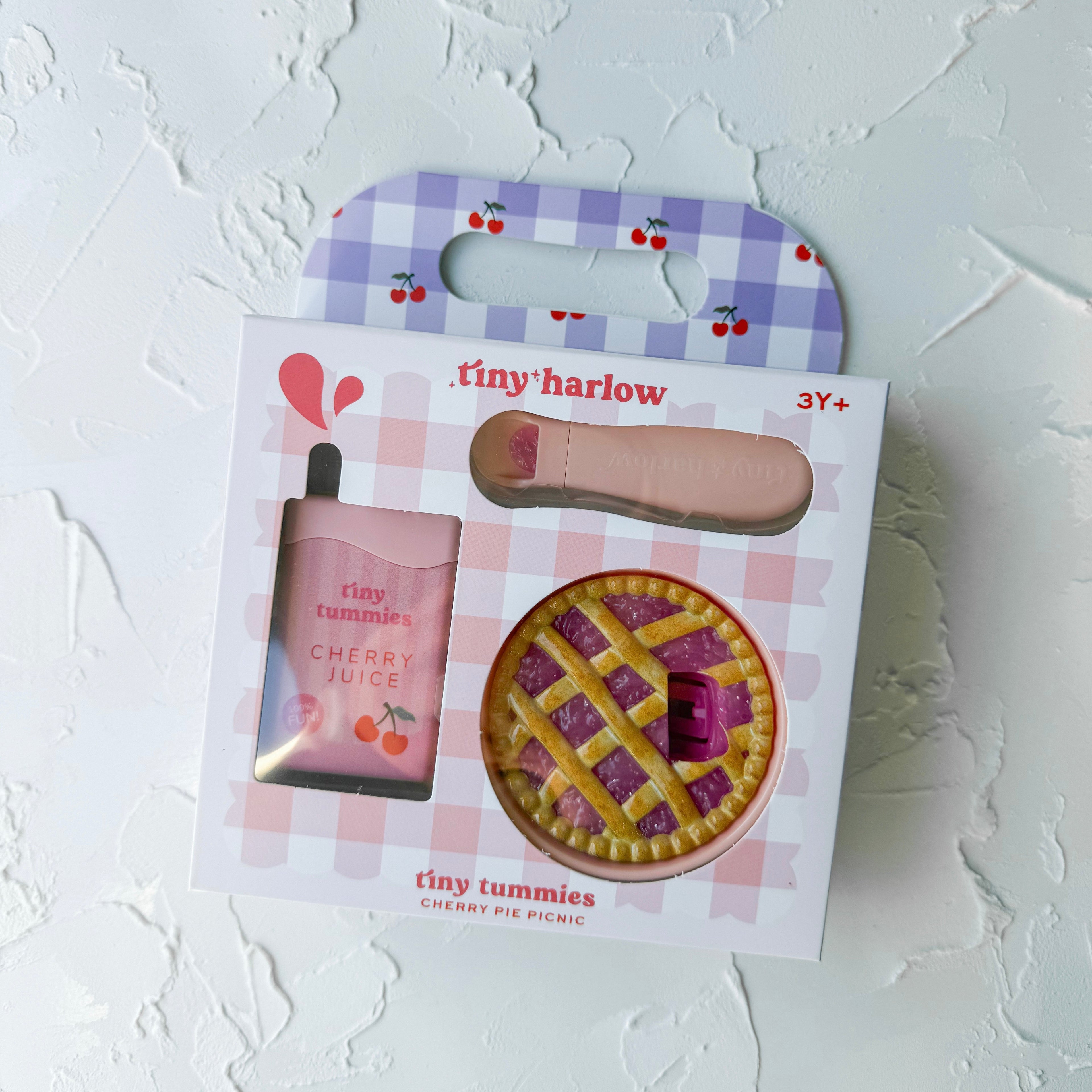 Tiny Tummies Doll Cherry Pie & Cherry Juice Box Set - Tiny Harlow