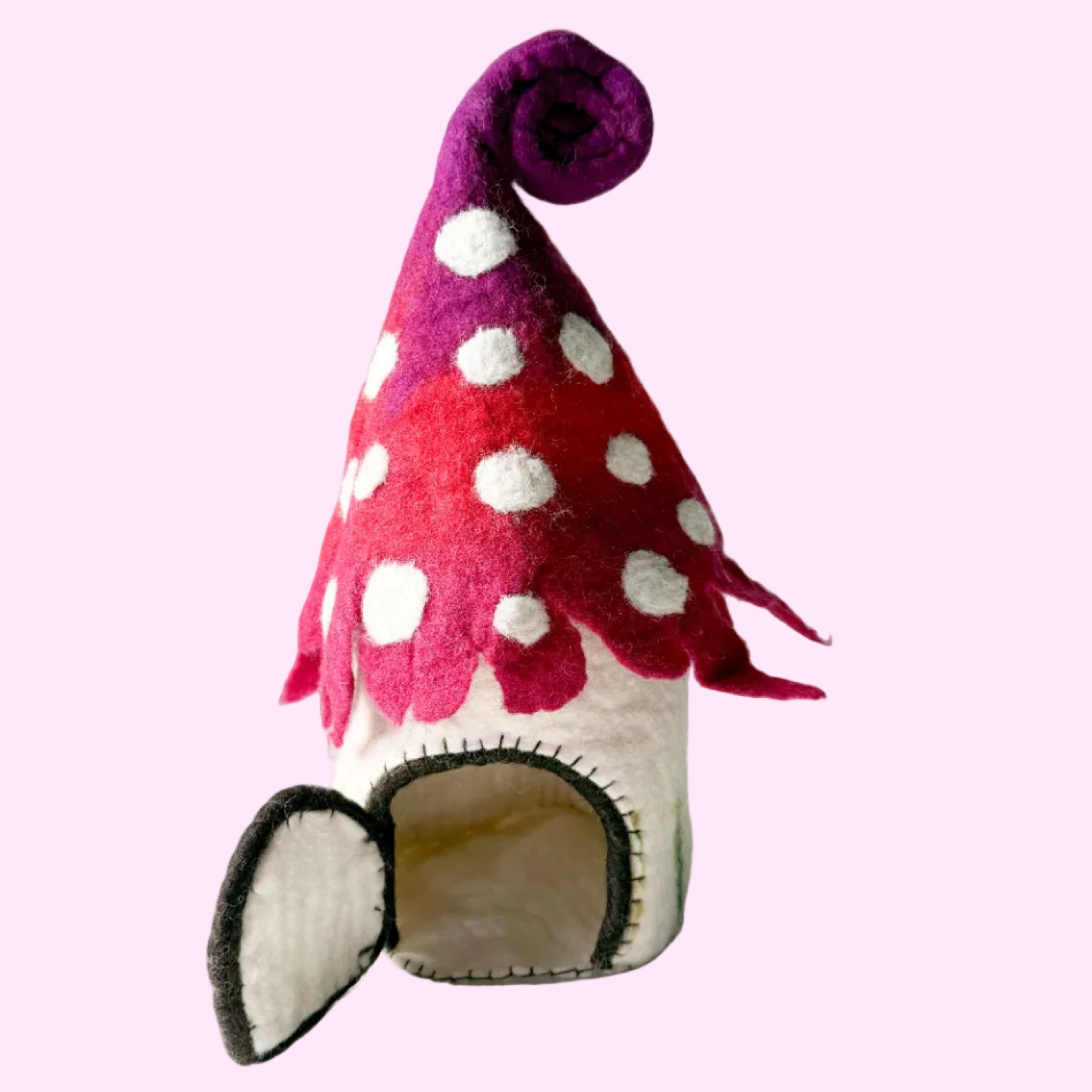 Felt Red Toadstool Fairy Home – Himalayan Felt Co