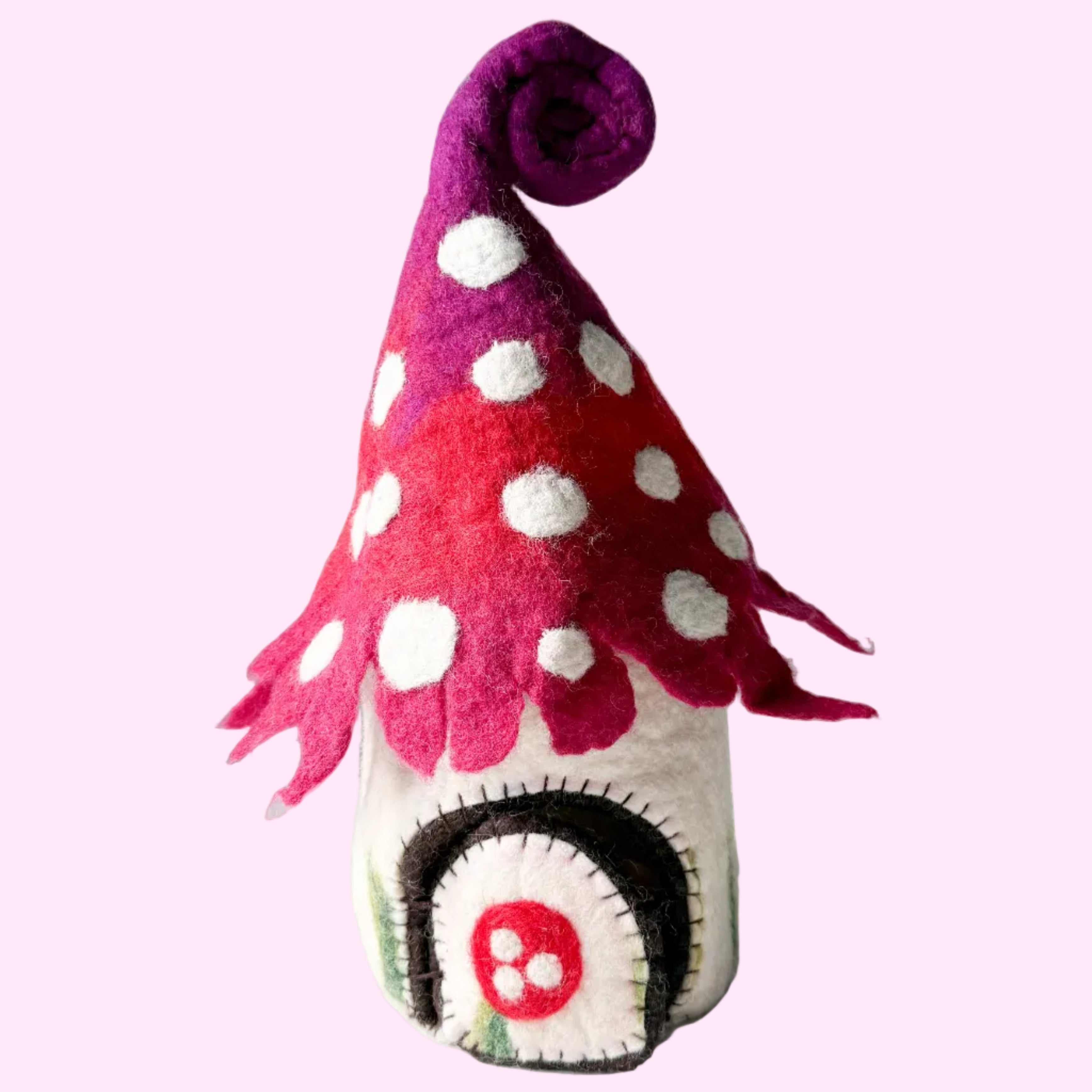 Felt Red Toadstool Fairy Home – Himalayan Felt Co