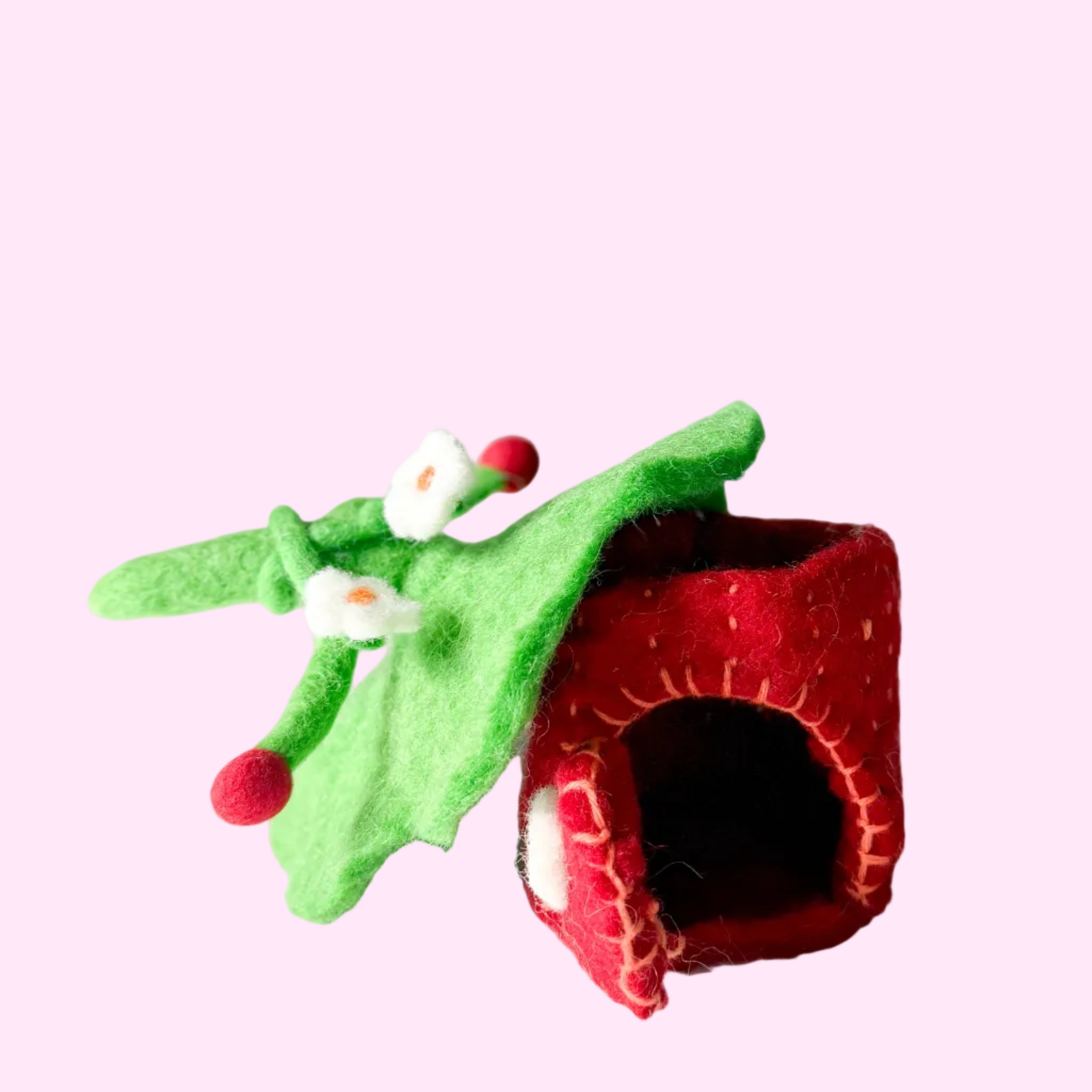 Mini Felt Strawberry Fairy Home – Himalayan Felt Co
