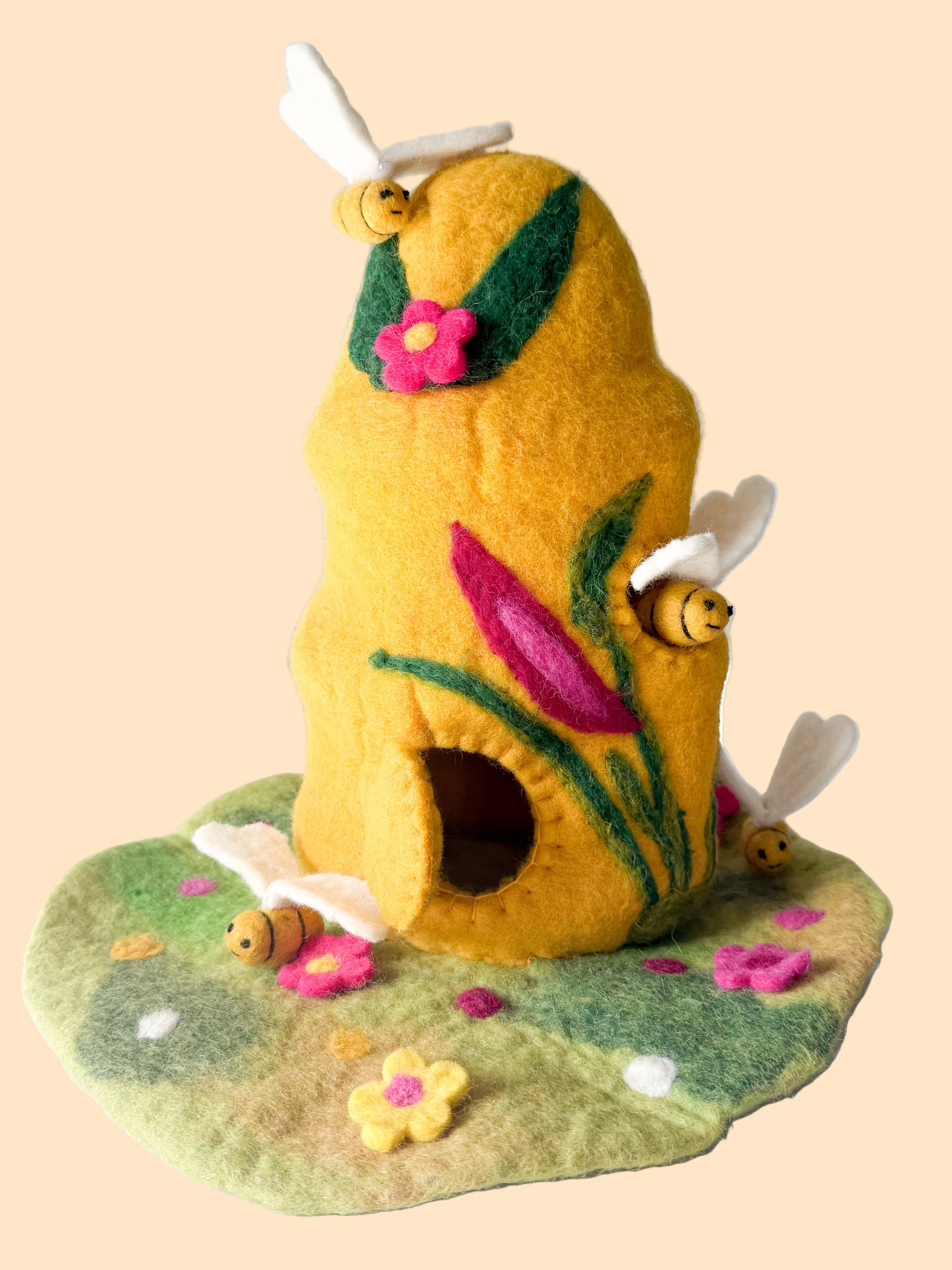 Honeybee Fairy Home & Bees – Himalayan Felt Co