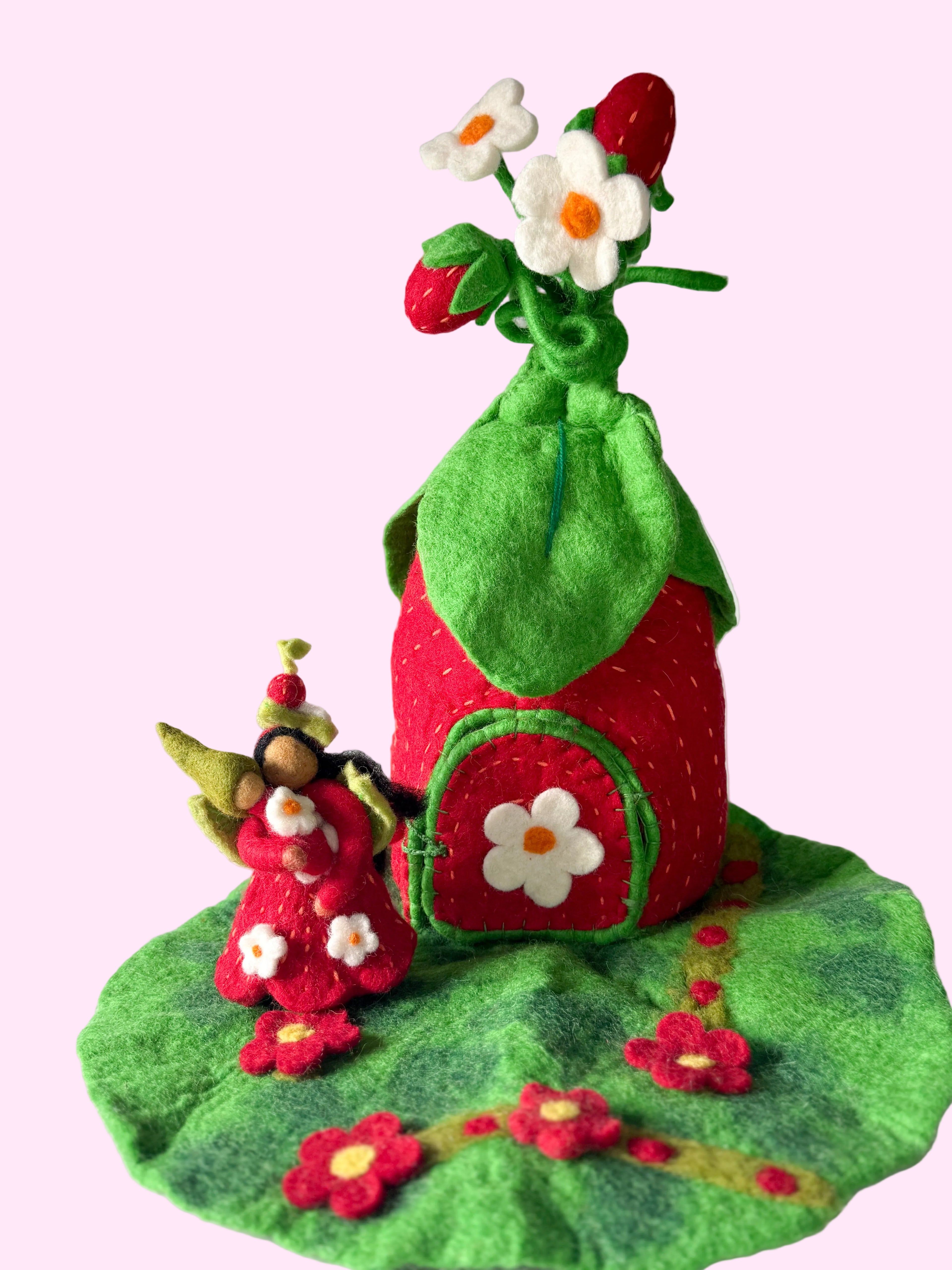 Strawberry Fairy Mother & Baby – Himalayan Felt Co