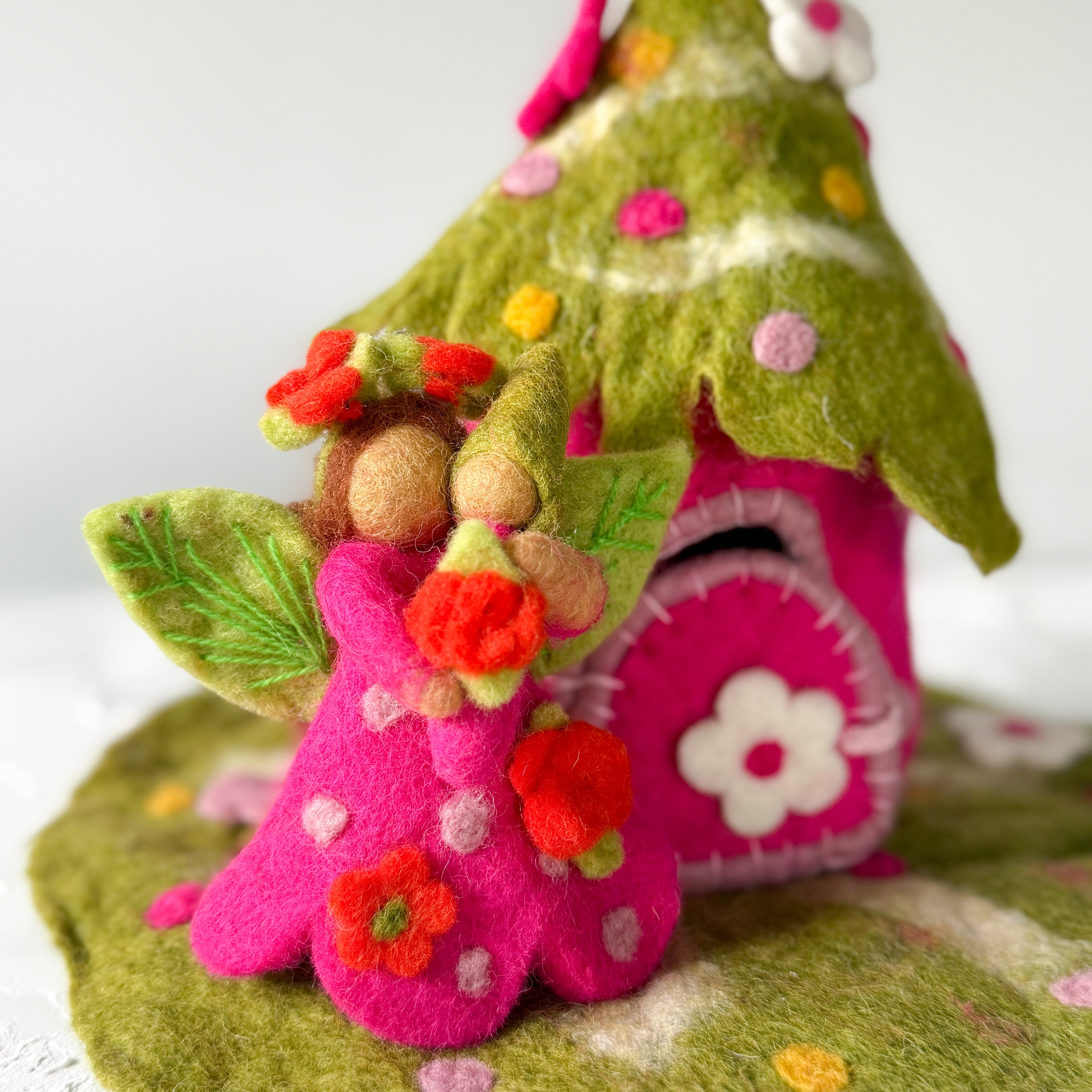 Rose Fairy Mother & Baby – Himalayan Felt Co