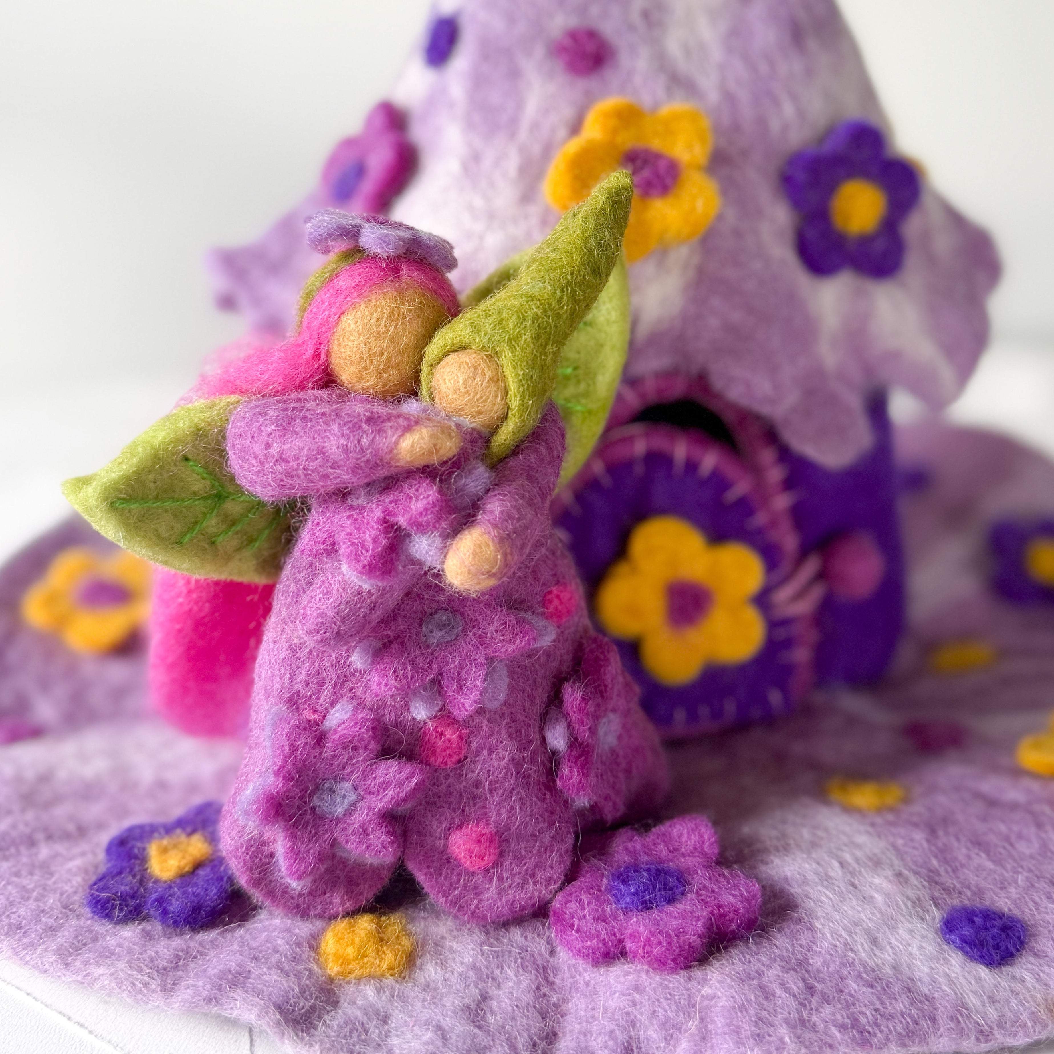 Amethyst Fairy Mother & Baby – Himalayan Felt Co