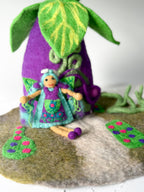 Aubergine Garden Felt Fairy Home – Himalayan Felt Co