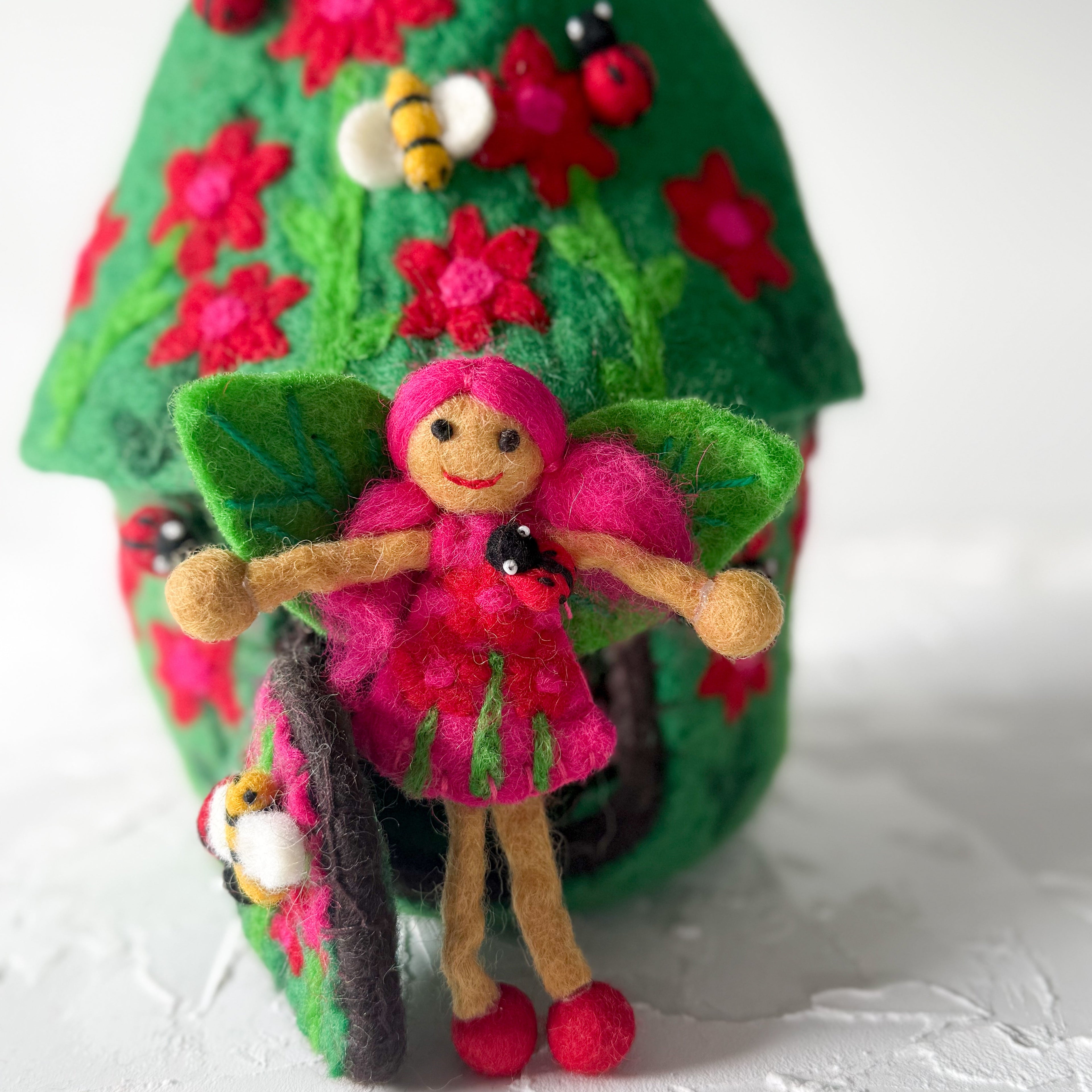 Ladybug Felt Fairy Home – Himalayan Felt Co