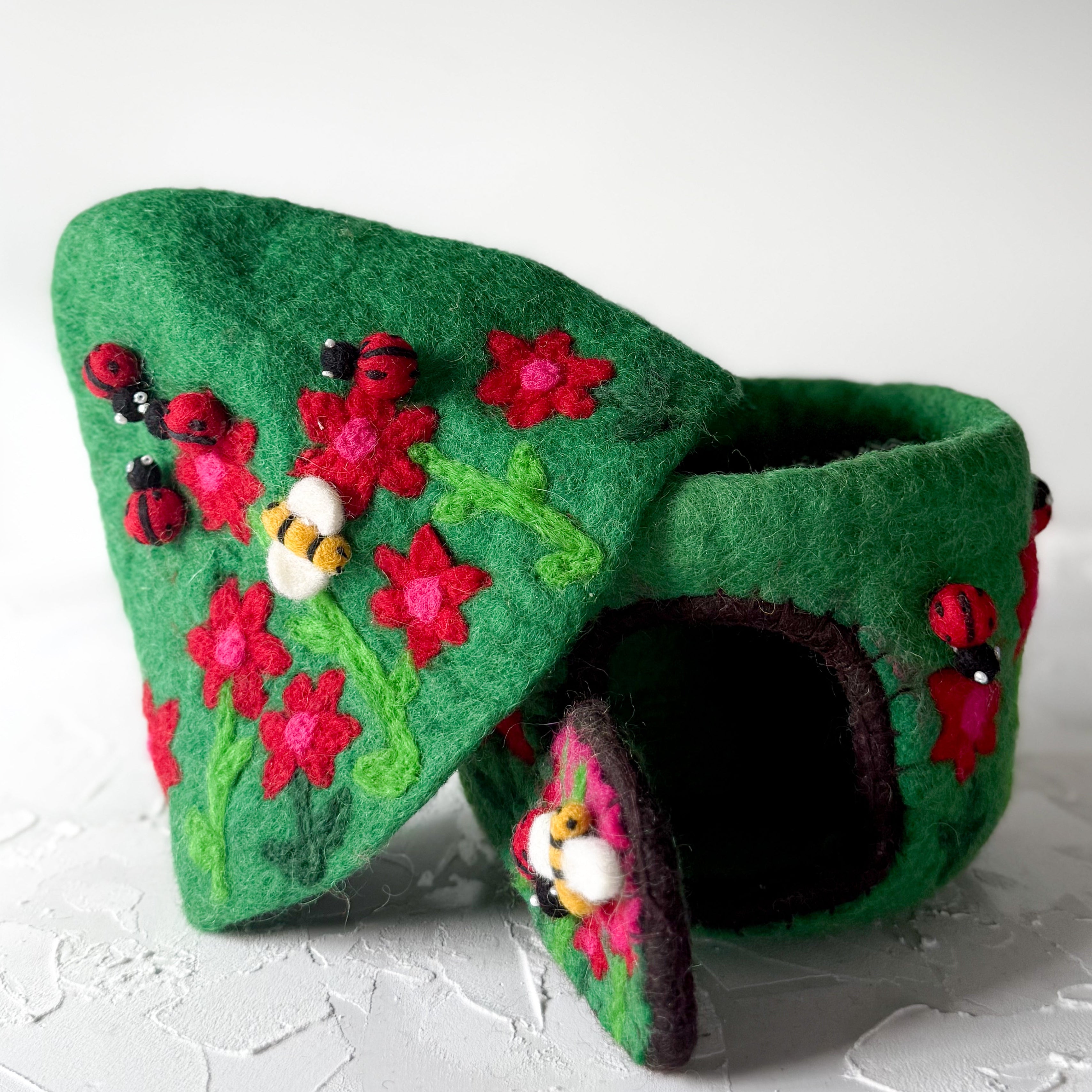 Ladybug Felt Fairy Home – Himalayan Felt Co