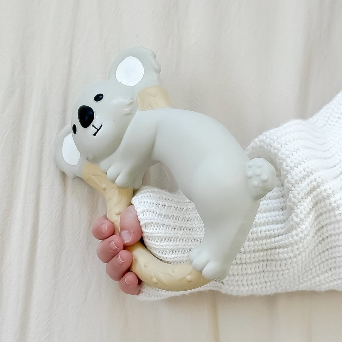 Winnie Parkes Banks the Koala natural rubber baby teething ring