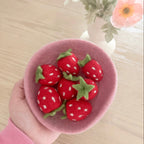 Strawberries & Plate Felt Food Set - Playtisserie
