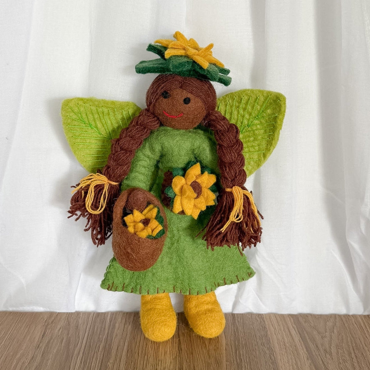 Goldie Sunflower Forest Fairy Doll - Himalayan Felt Co