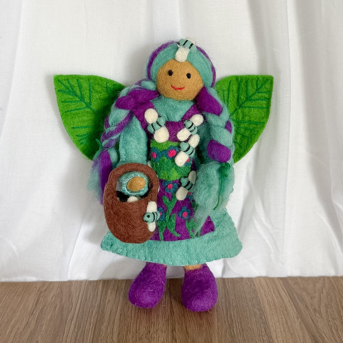 Blue Bee Forest Fairy Doll – Himalayan Felt Co