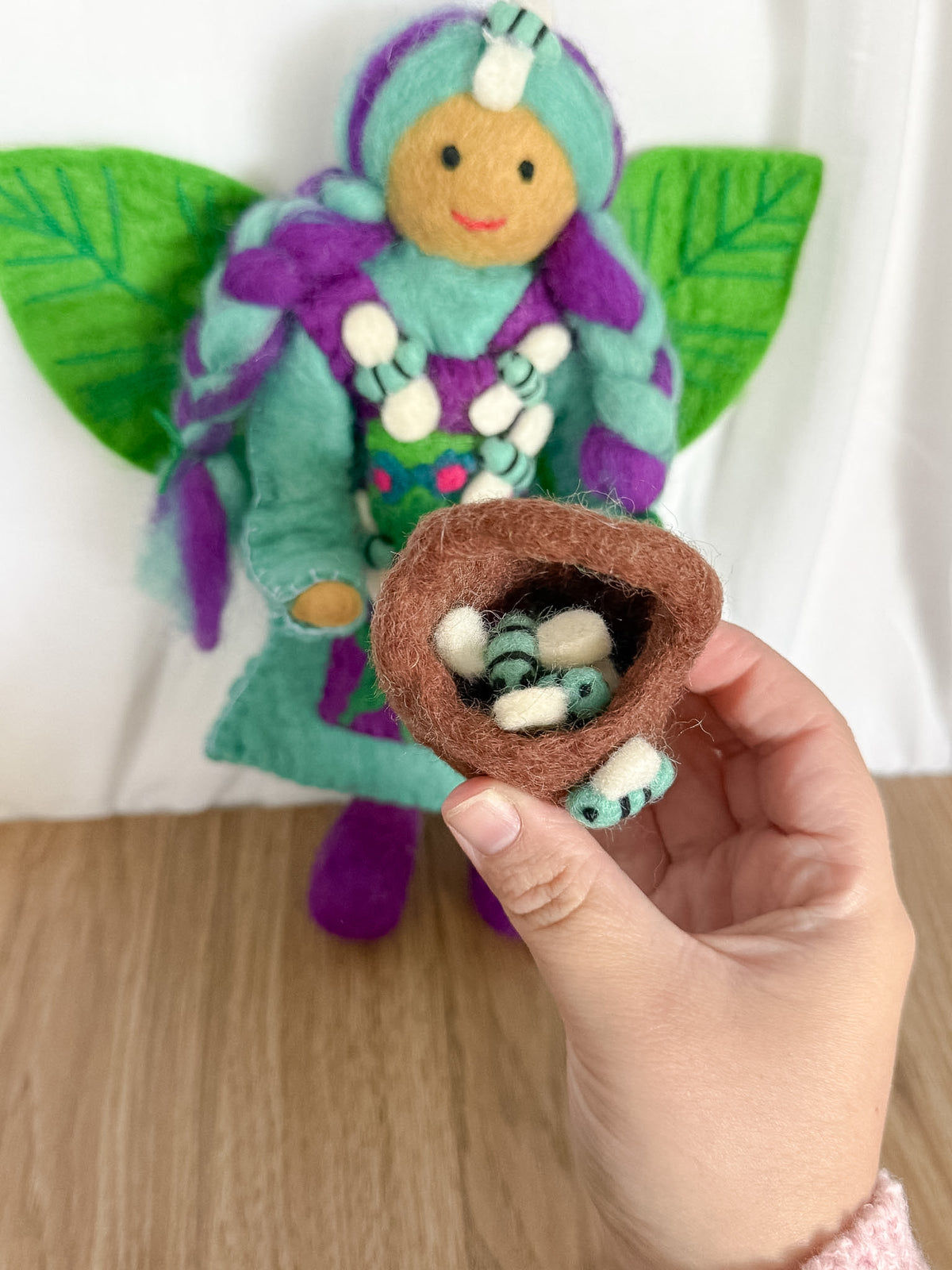 Blue Bee Forest Fairy Doll – Himalayan Felt Co