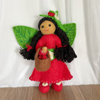Strawberry Forest Fairy Doll - Himalayan Felt Co