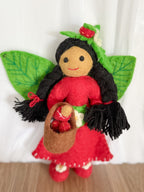 Strawberry Forest Fairy Doll - Himalayan Felt Co