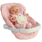 pink ducky Dolls Car Seat Capsule by tiny harlow with a doll inside