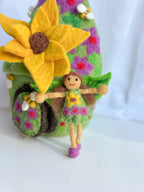 Sunflower Felt Fairy Home – Himalayan Felt Co