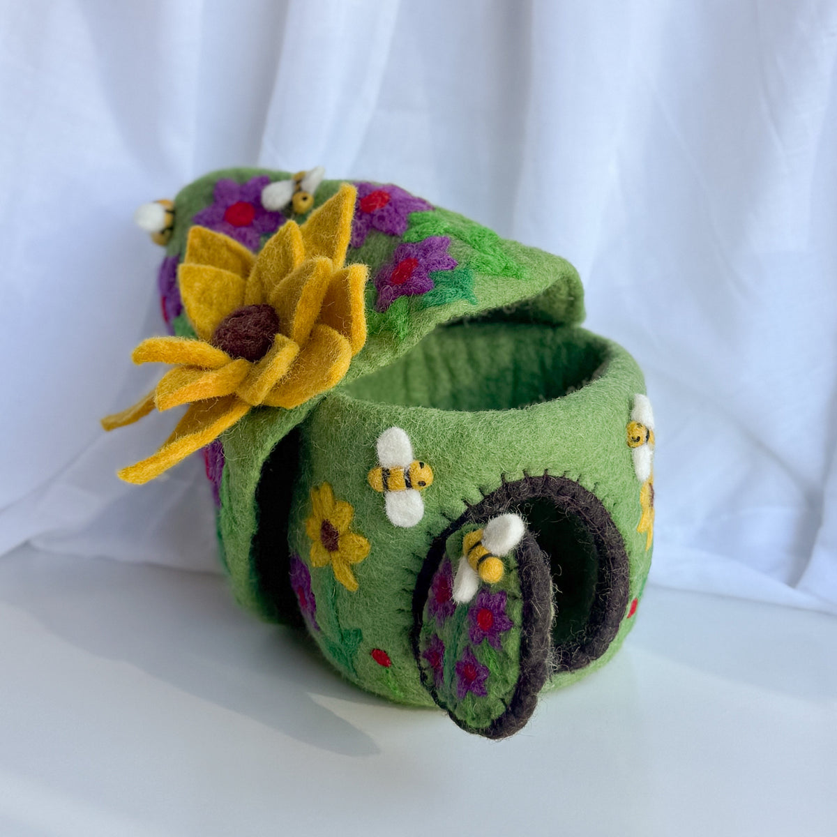 Sunflower Felt Fairy Home – Himalayan Felt Co